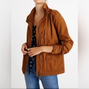 MADEWELL rust zip up coat / jacket
